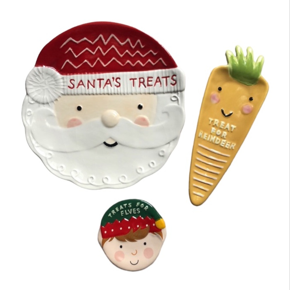 Christmas Eve 3 pc Santa’s Treat Plate Set